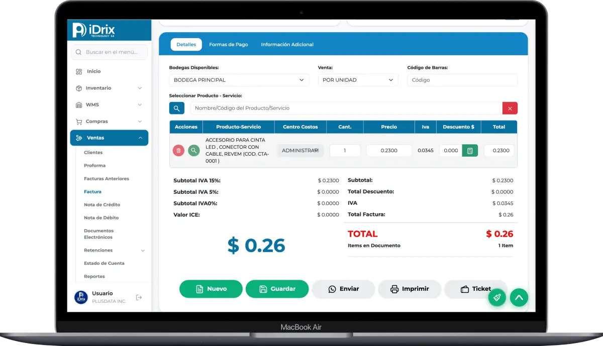 iDrix Contable ERP SaaS Backend and Cloud Infrastructure